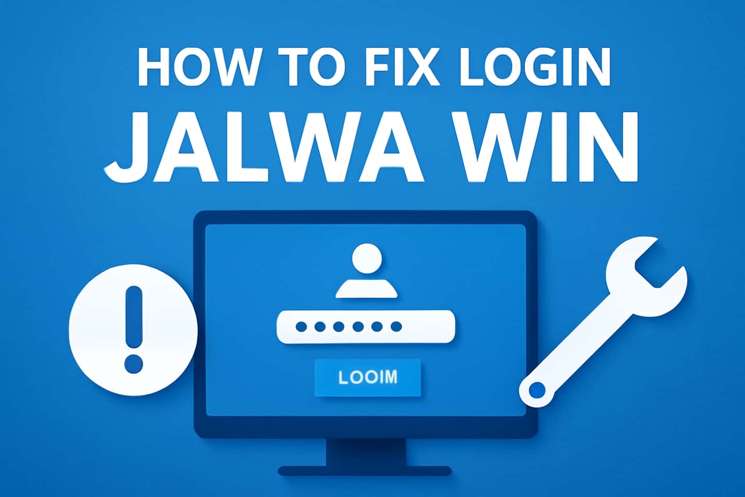 An informative scene depicting login troubleshooting for Jalwa Win.