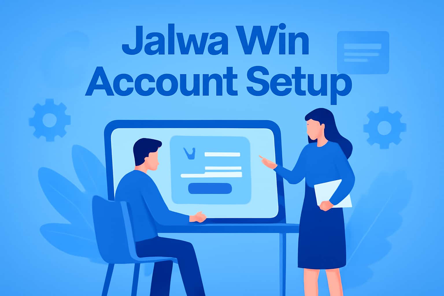 An illustrative setup guide for Jalwa Win account creation showcasing secure access elements.