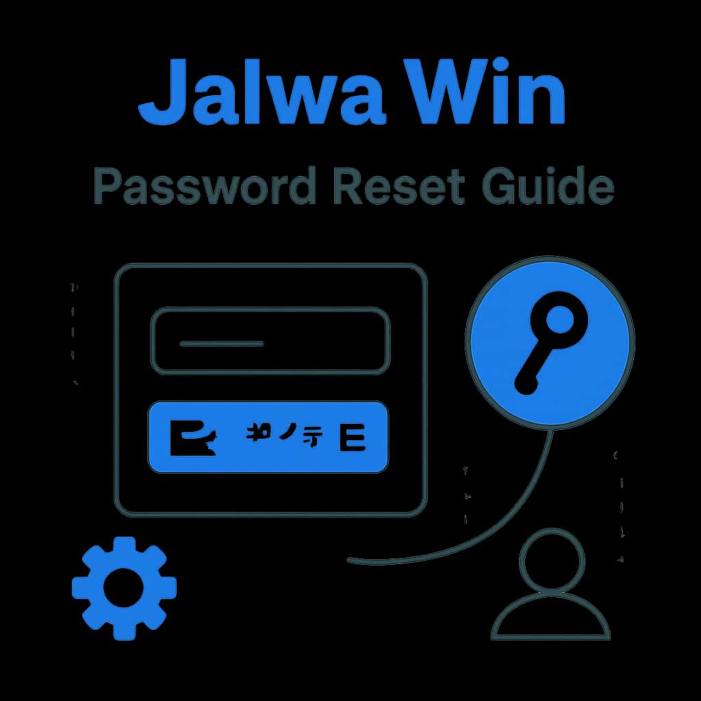 Diagram illustrating the steps to reset a password on Jalwa Win.
