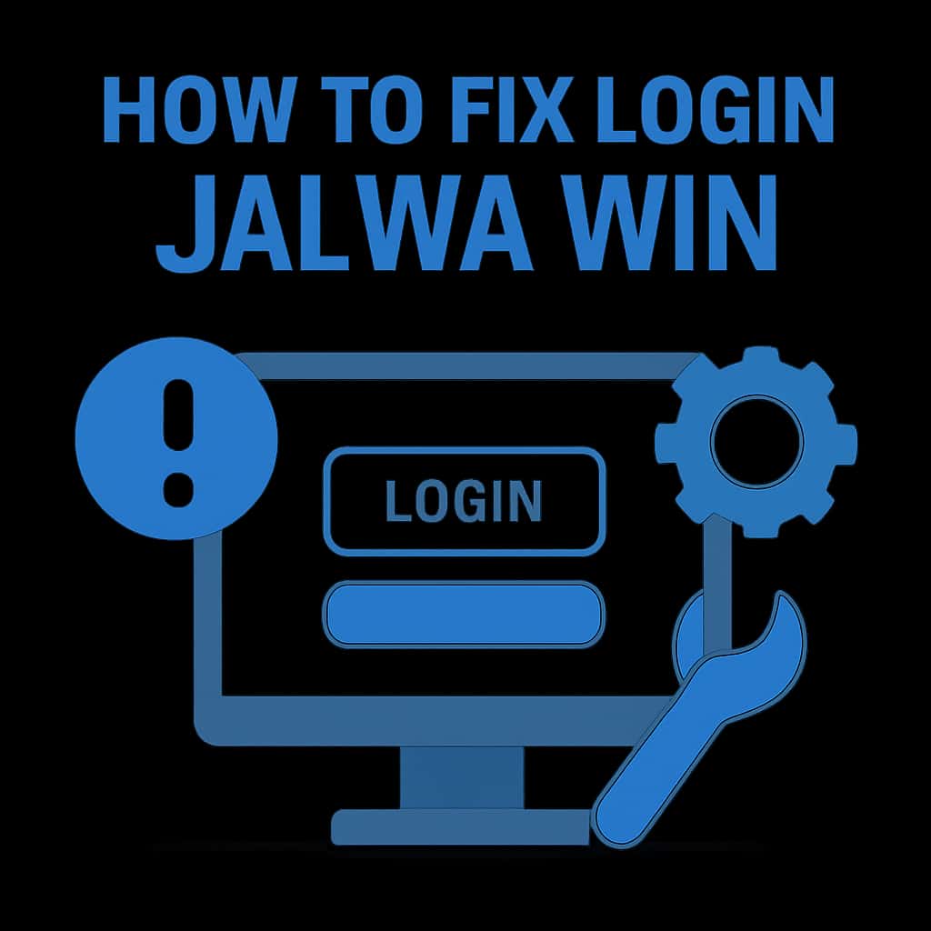 Illustration explaining the login process for Jalwa Win.