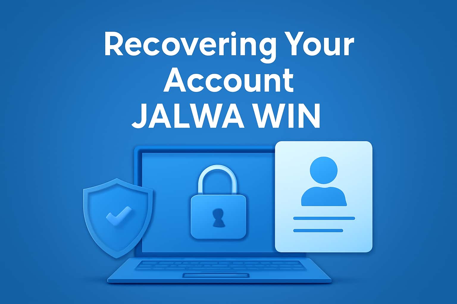 A clean visual representation of account recovery processes for Jalwa Win.