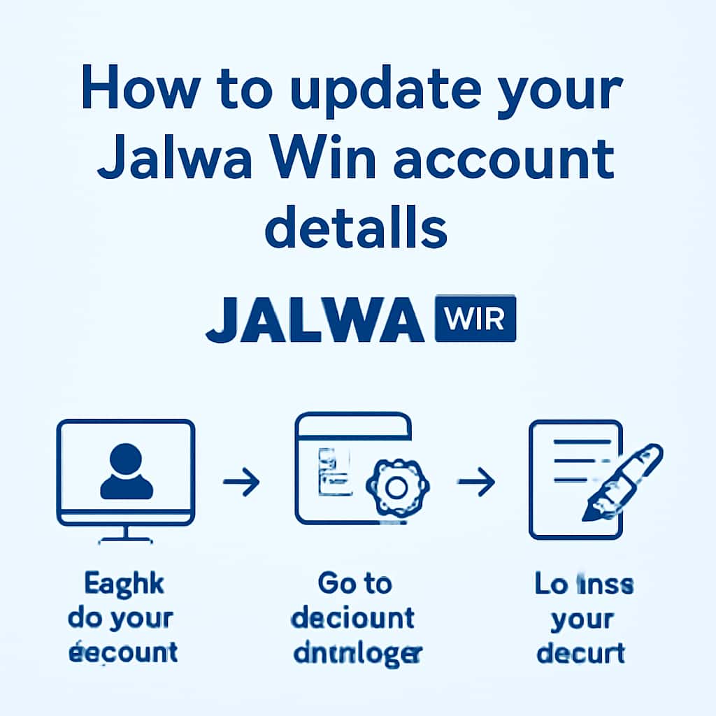 Diagram illustrating steps for updating Jalwa Win account.